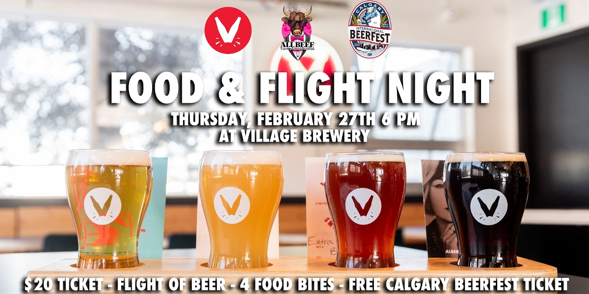 Event image for Food & Flight Night at Village Brewery
