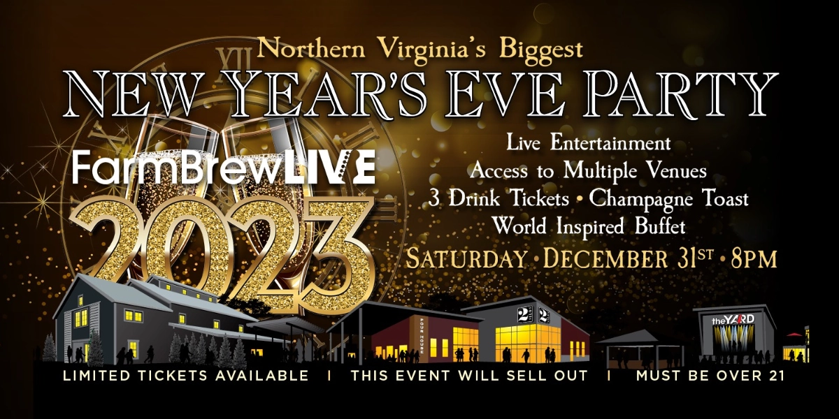 Event image for New Year's Eve at Farm Brew LIVE