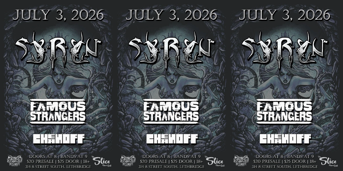 Event image for SYRYN | FAMOUS STRANGERS | CHERNOFF @ THE SLICE!