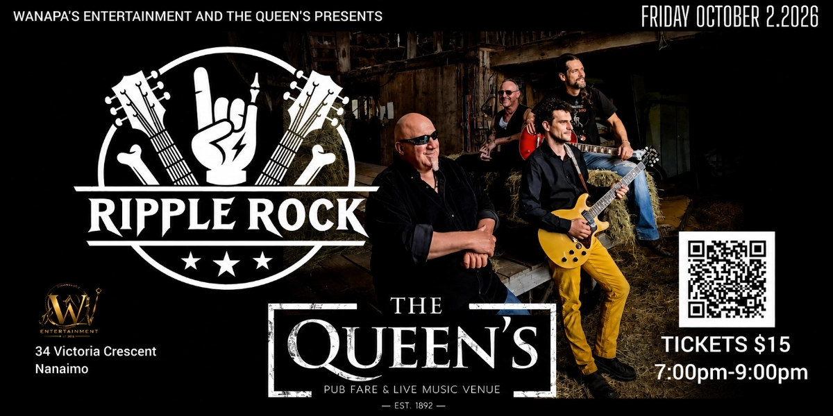 Event image for RIPPLE ROCK LIVE AT THE QUEEN'S