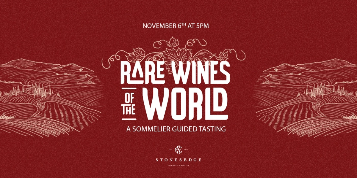 Event image for Stonesedge Kitchen: Rare Wines of the World: A Sommelier-Guided Tasting