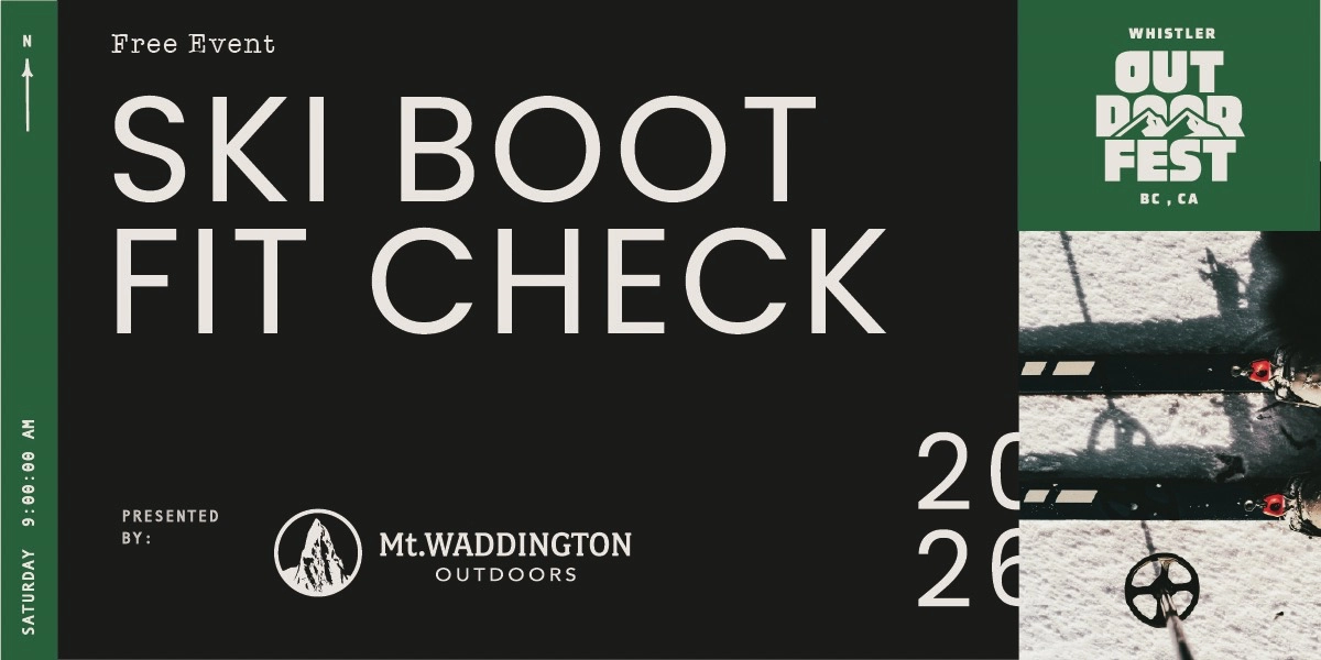 Event image for Whistler Outdoor Festival: Free Ski Boot Fit Check Consultations