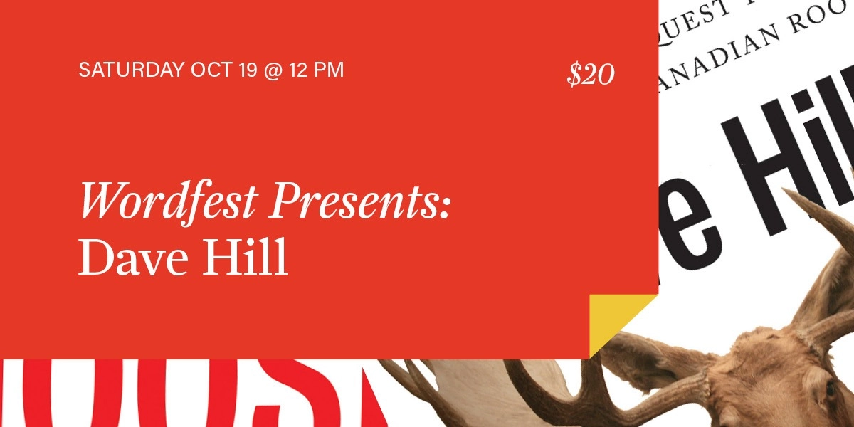 Event image for Wordfest Presents Dave Hill