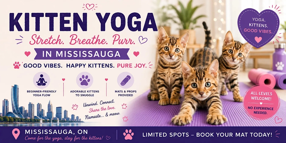 Event image for Bengal Kitten Yoga in Mississauga