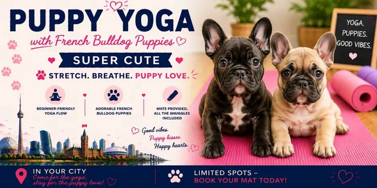Event image for French Bulldog Puppy Yoga in Vaughan