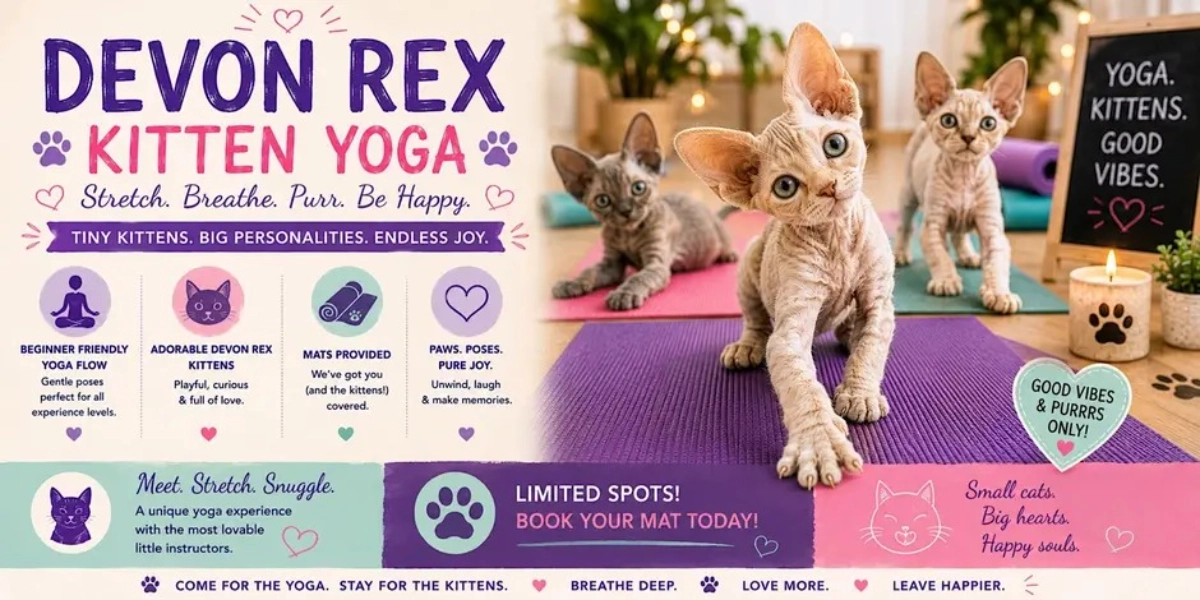 Event image for Devon Rex Kitten Yoga in Toronto