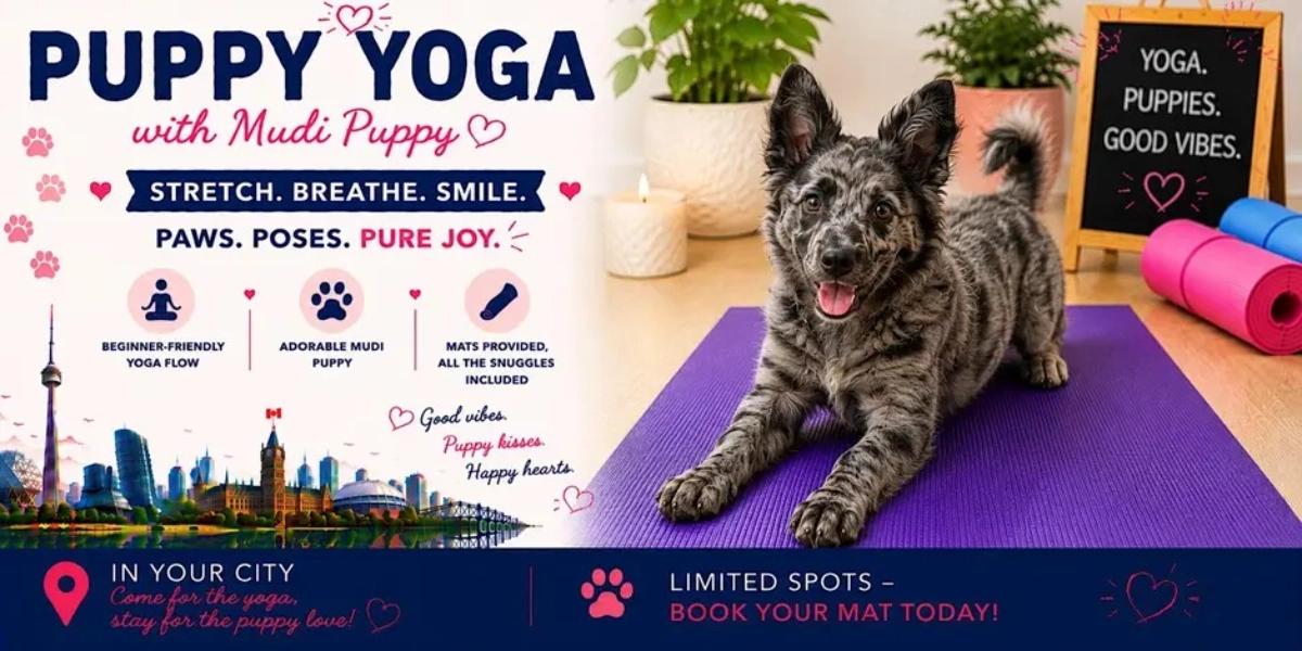 Event image for Mudi Puppy Yoga in Toronto