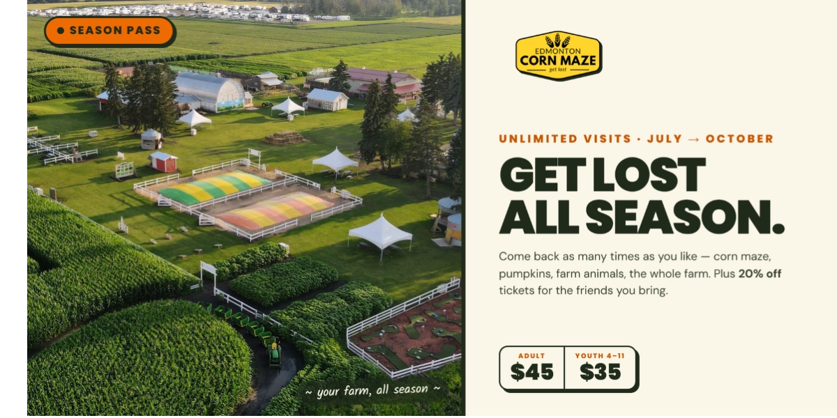 Event image for Edmonton Corn Maze Season Pass